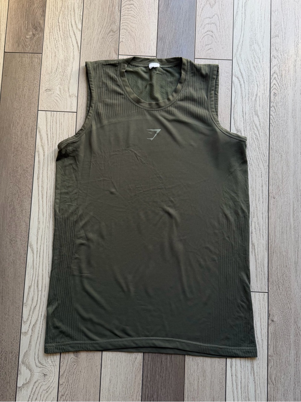 Gymshark Men’s Olive Tank Top - Dark Olive Green size L